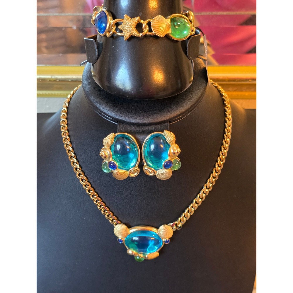 Vintage Trifari Kunio Matsumoto Under the Sea Jewelry Set NOS Parure 1970s